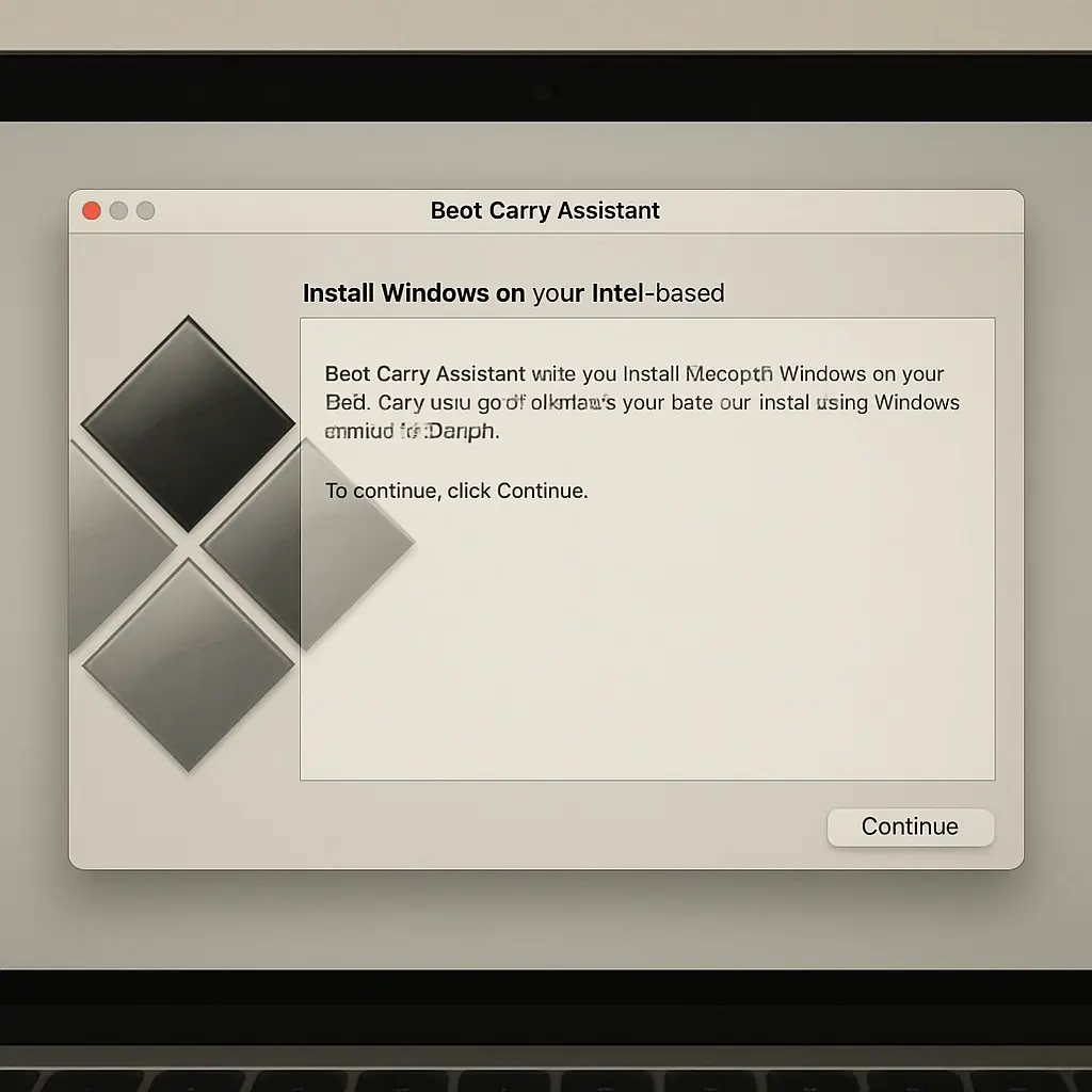 Apple Boot Camp Assistant on a Mac screen